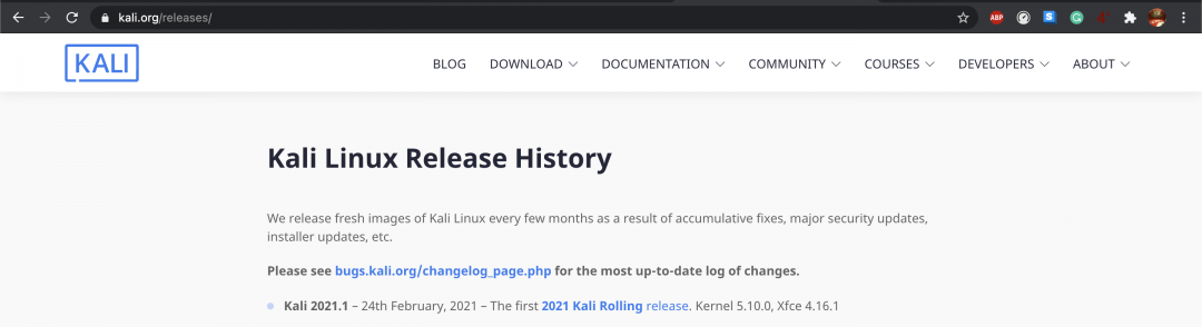 latest kali linux version 2021
