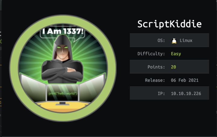 HackTheBox: ScriptKiddie Machine Walkthrough - Easy Difficulty