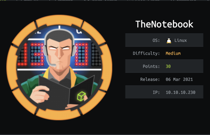 HacktheBox:Thenotebook Machine Walkthrough - Medium Difficulty