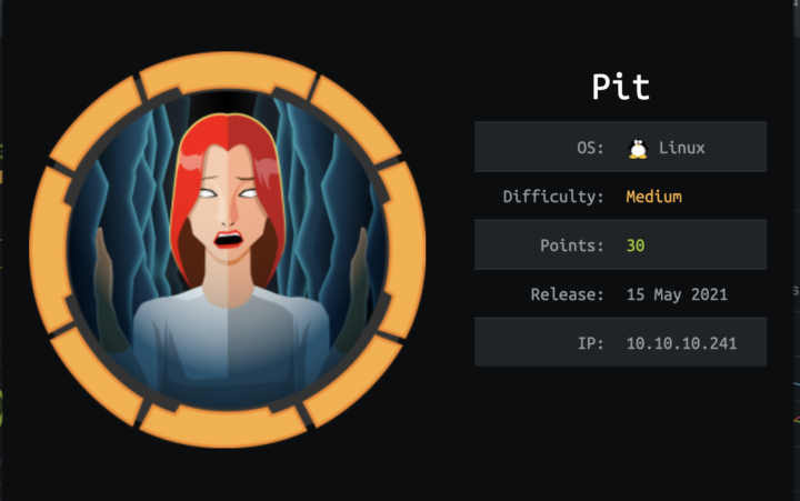 HackTheBox: Pit Machine Walkthrough - Medium Difficulty